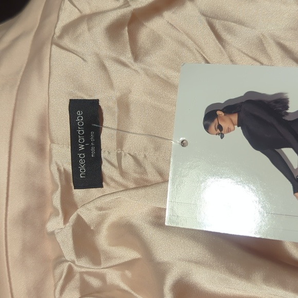 NWT Naked Wardrobe Gloss Boss Satin Coat - Picture 9 of 12